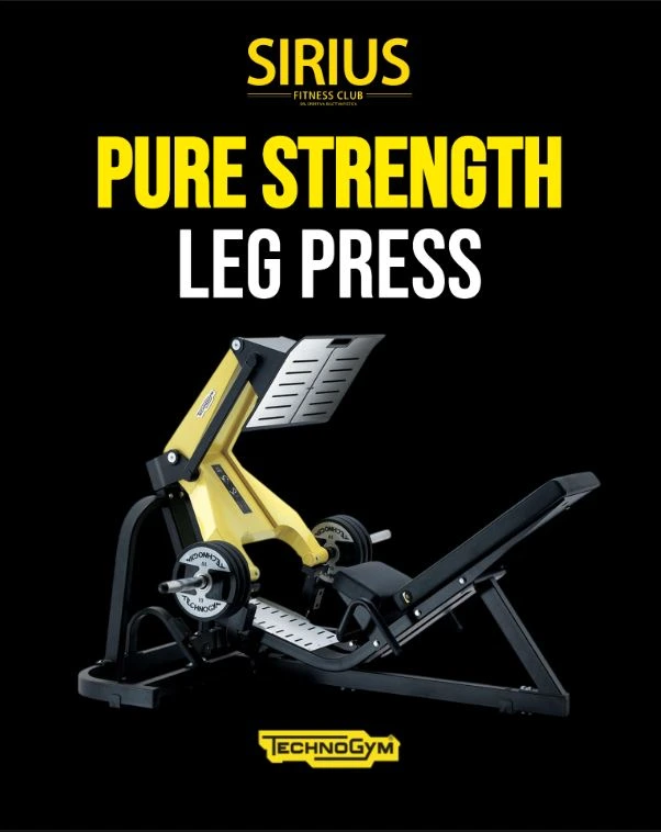 Leg Press Technogym alla Palestra Sirius Fitness Club Palermo — macchinario per gambe e quadricipiti