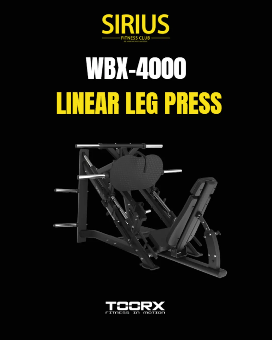 Toorx Linear Leg Press alla Palestra Sirius Fitness Club Palermo — pressa gambe lineare a 45 gradi