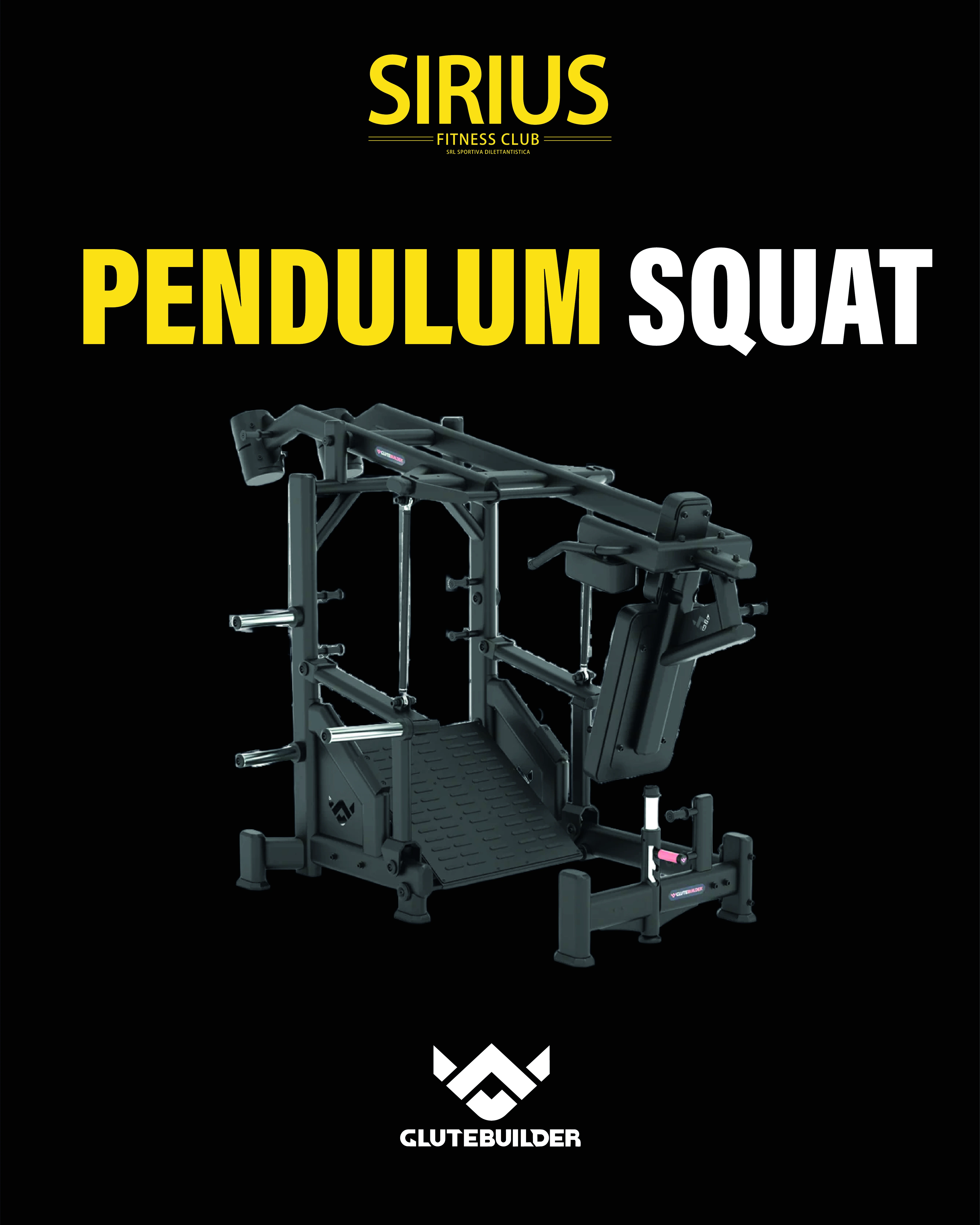 Glute Builder Pendulum Squat alla Palestra Sirius Fitness Club Palermo — macchinario per glutei e quadricipiti
