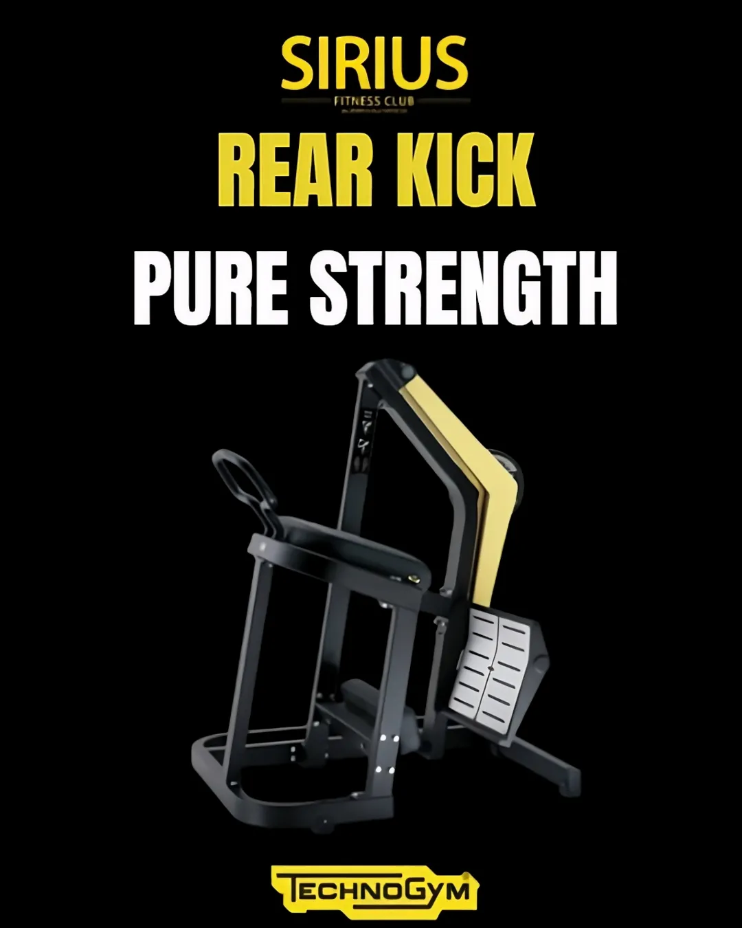 Technogym Rear Kick alla Palestra Sirius Fitness Club Palermo — macchinario isolamento glutei