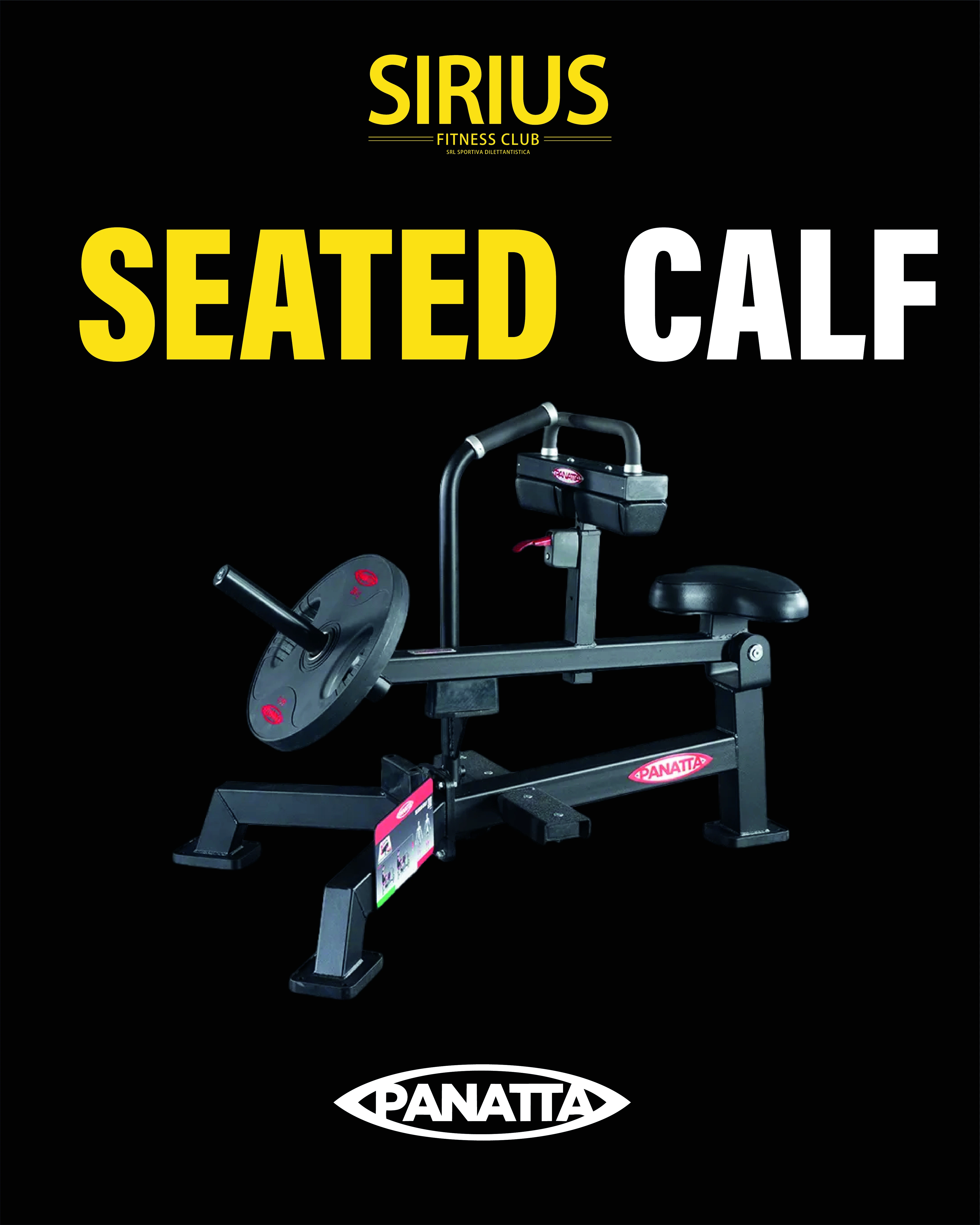 Panatta Seated Calf alla Palestra Sirius Fitness Club Palermo — macchinario per polpacci seduto