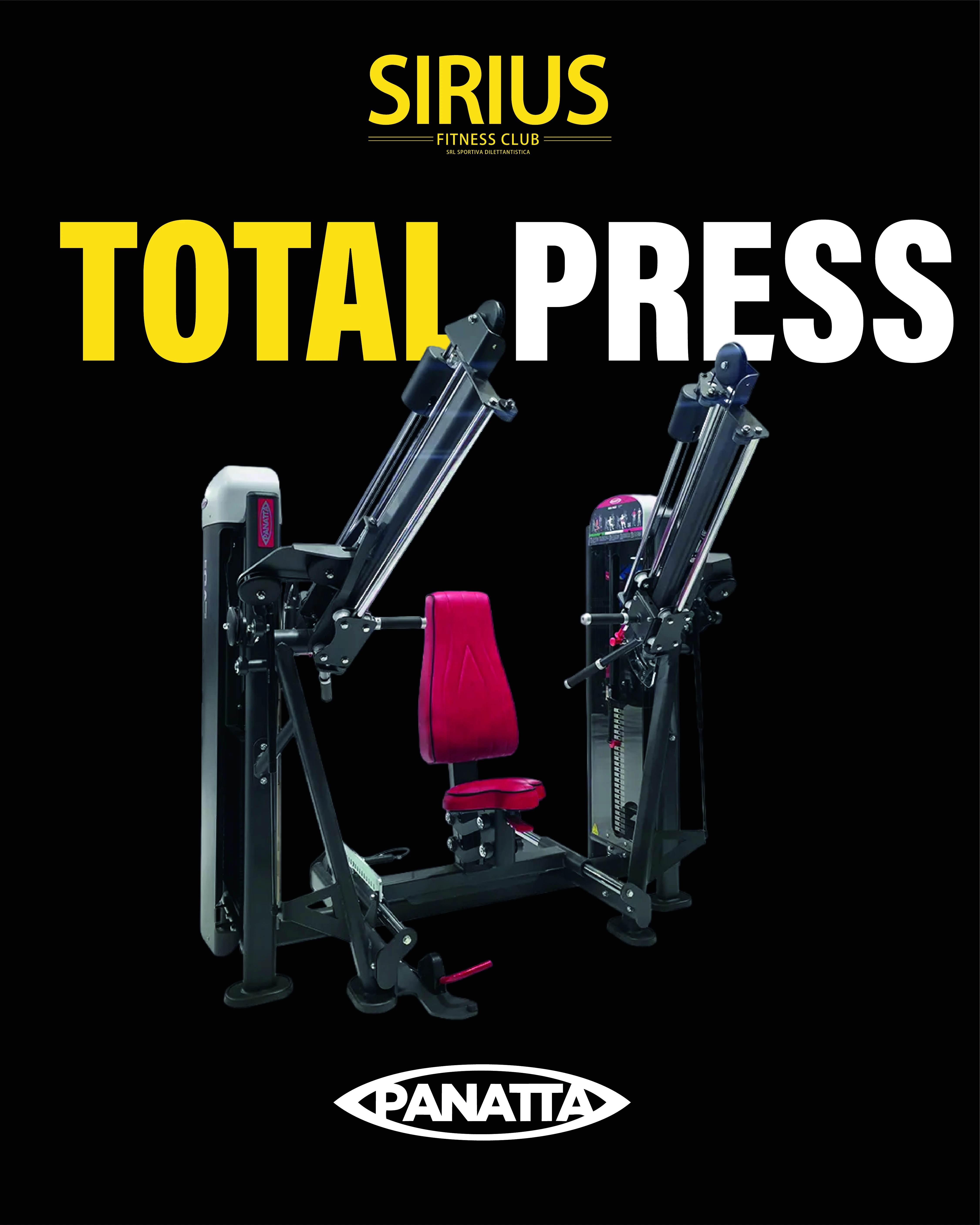 Panatta Total Press alla Palestra Sirius Fitness Club Palermo — macchinario per petto spalle e tricipiti