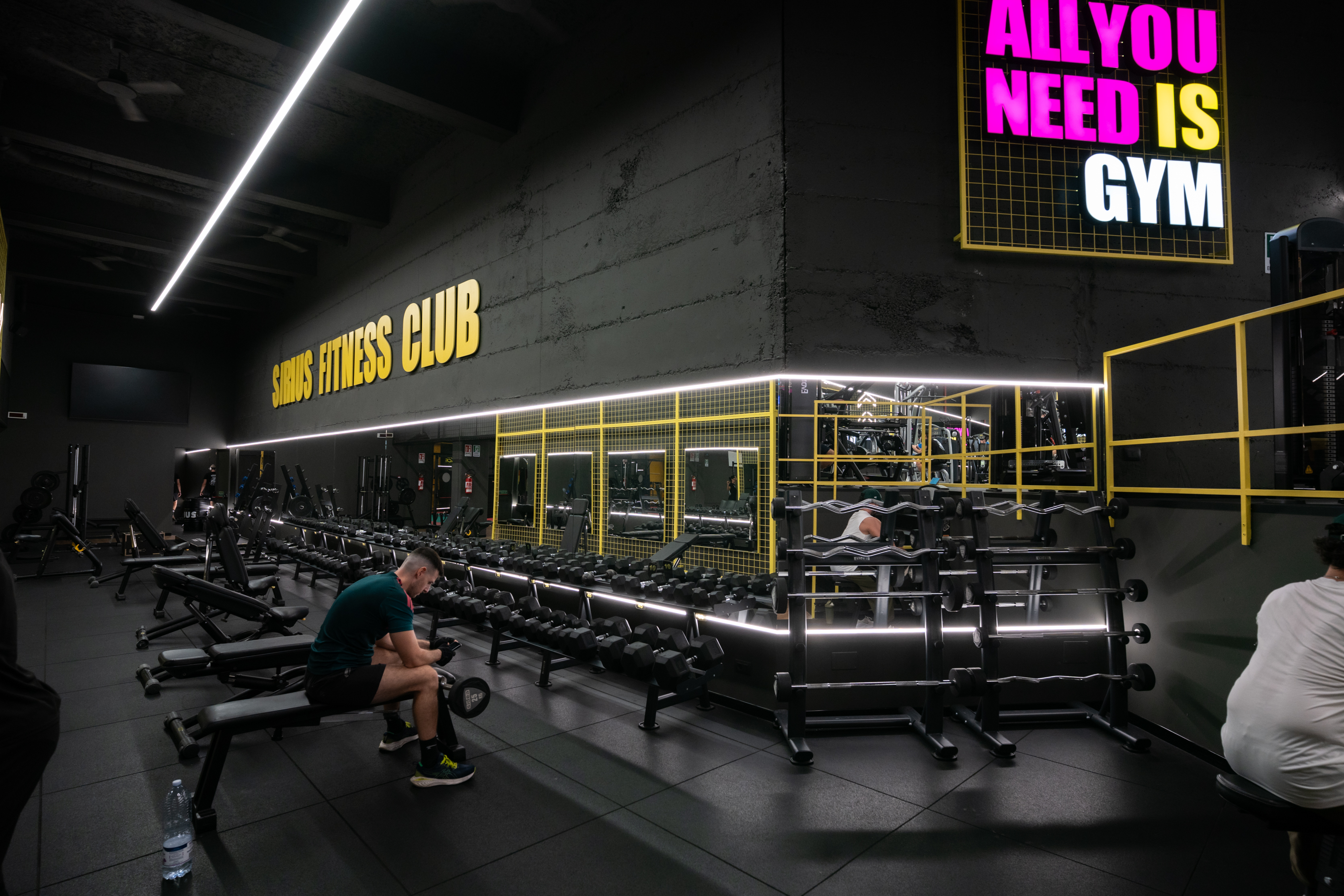 Sirius Fitness Club - Insegna All You Need Is Gym e lettere 3D Sirius